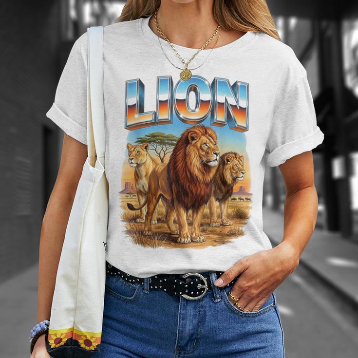 ライオン ヴィンテージ 70年代 90年代 レトロ ライオン アフリカ 動物好き Tシャツ 彼女への贈り物