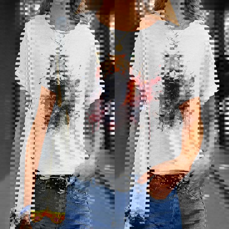 レッサーパンダ 恋人 アートワーク Tシャツ 彼女への贈り物