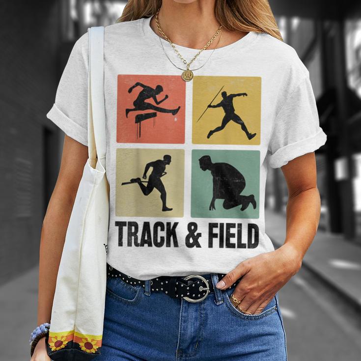 レトロな陸上競技選手。 Tシャツ 彼女への贈り物