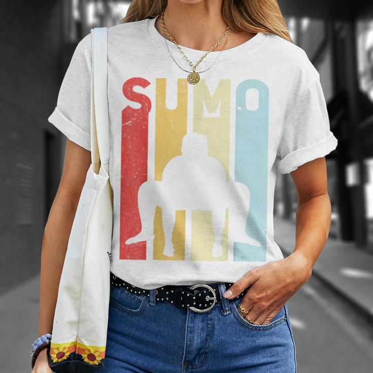 ヴィンテージ 相撲 扇子 レトロ 相撲 Tシャツ 彼女への贈り物