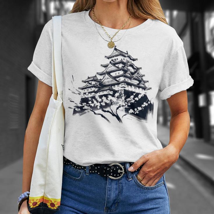 日本伝統風姫路城 Tシャツ 彼女への贈り物