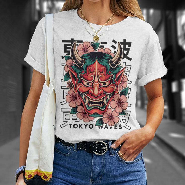 日本悪魔 般若 鬼 鬼 仮面 妖怪鬼 鬼 仮面 長袖tシャツ Tシャツ 彼女への贈り物