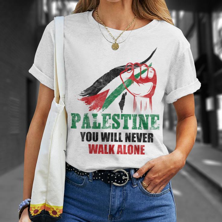 無料ガザパレスチナ国旗 アラビアギフト パレスチナ Tシャツ 彼女への贈り物