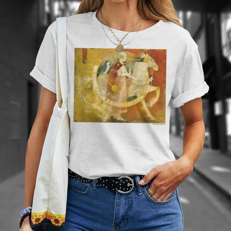 詩とメルヘン 牧野 鈴子 太陽の馬 Tシャツ 彼女への贈り物