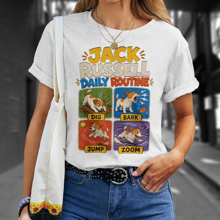 面白いジャックラッセル犬の日常的な贈り物。 Tシャツ 彼女への贈り物