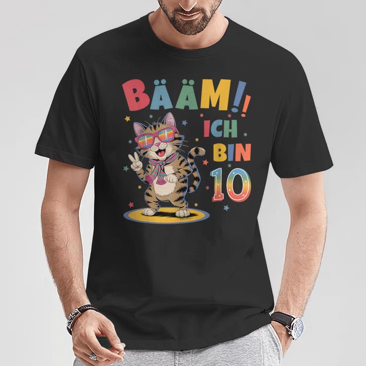 10 Geburtstag Junge Mädchen Geburtstags Katze Katzen T-Shirt Lustige Geschenke