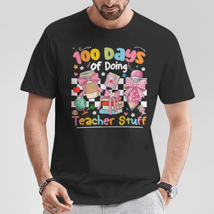 100th Day Of School Teacher 100 Days Coffee Books T-Shirt Unique Gifts