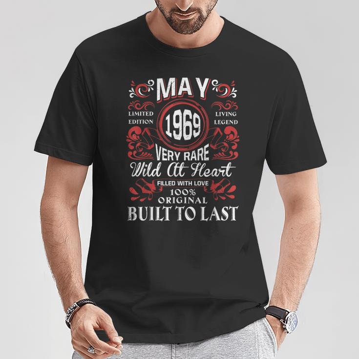 1969年5月 誕生日 ヴィンテージ ラベル デコレーション レトロ 誕生日 Tシャツ 面白い贈り物