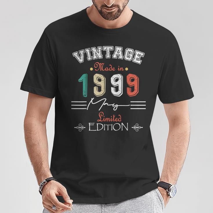 1999年5月生まれ ヴィンテージ Happy Birthday 25歳 Tシャツ 面白い贈り物