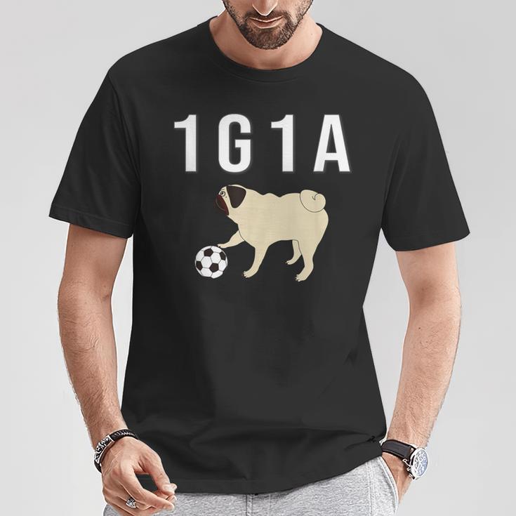 1G1a Pug くるりん尻尾のパグ おもしろ Tシャツ 面白い贈り物