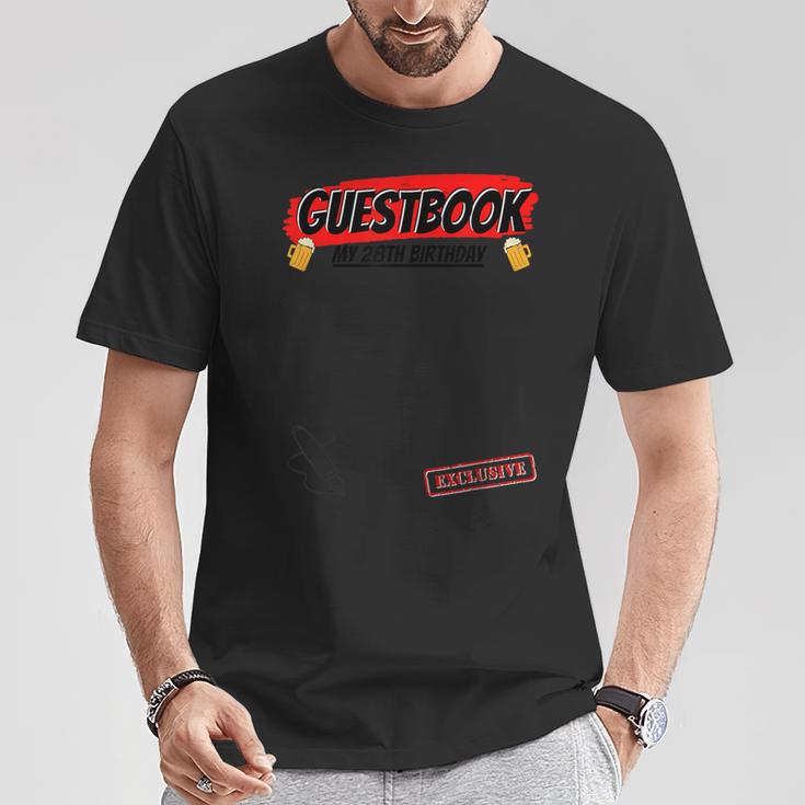 28 Year 28th Birthday Guest Book T-Shirt Unique Gifts