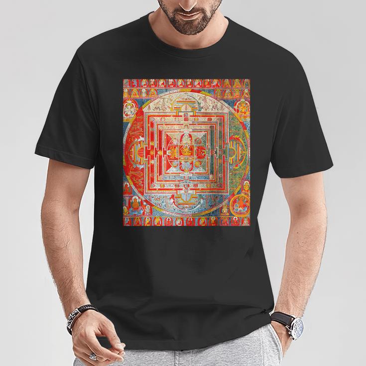 43神曼荼羅 仏教 スピリチュアル タンカ 芸術 仏教 Tシャツ 面白い贈り物