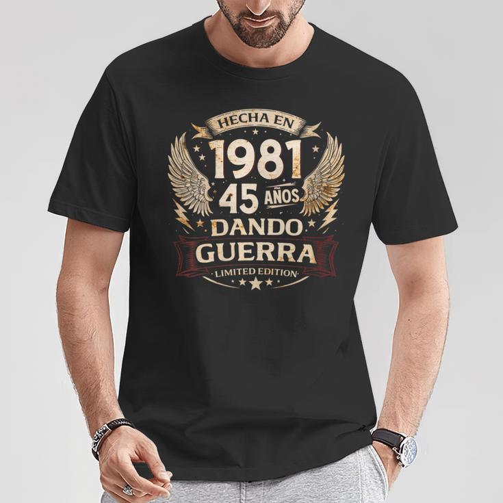 45 Cumpleaños Hombre 45 Años Original De 1981 Cuello Camiseta unisex Regalos divertidos
