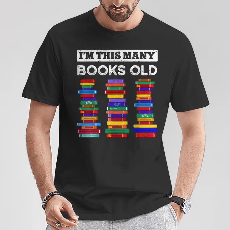 50th Birthday I'm This Many Books Old 50 Years Old Bookworm T-Shirt Unique Gifts
