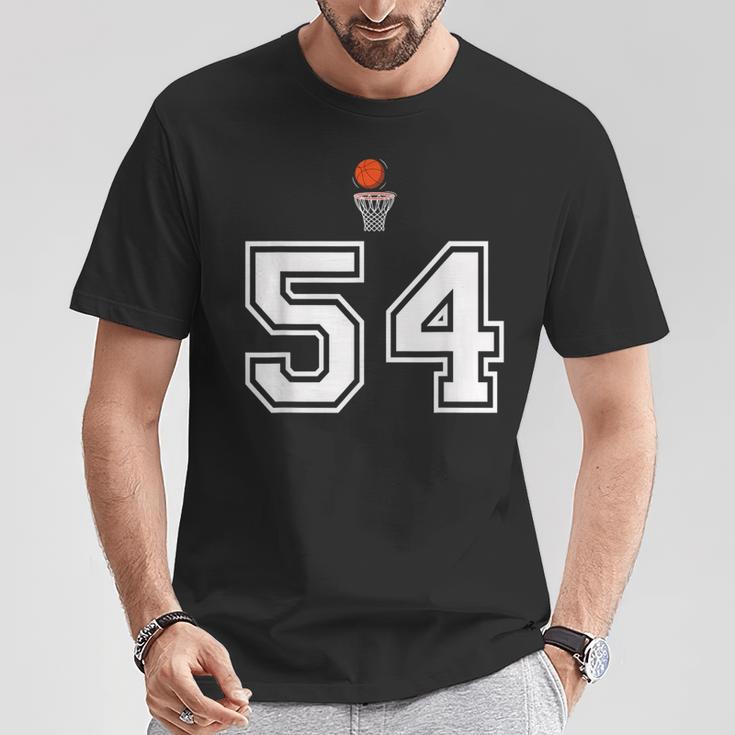 54 番 バスケットボールスタイル ヴィンテージホワイト Tシャツ 面白い贈り物
