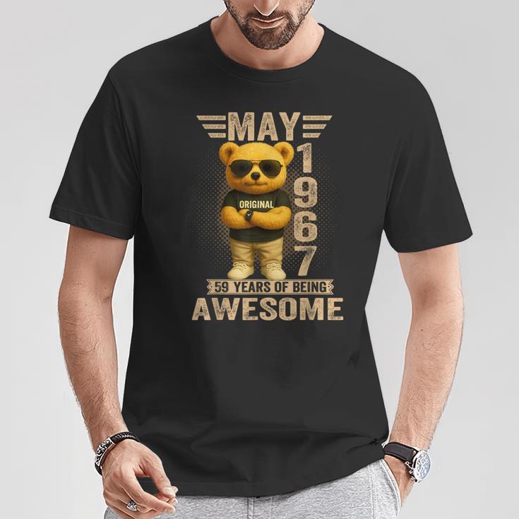 59歳 1967年5月 テディベア 59歳 誕生日 男性 女性 Tシャツ 面白い贈り物