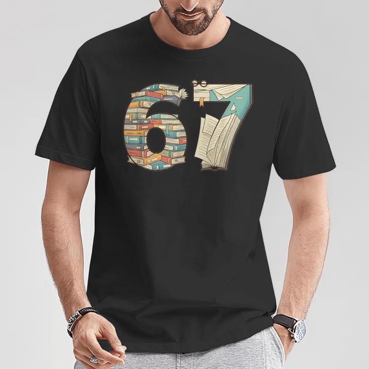 67 Book Stack Literary Adventure Reader T-Shirt Unique Gifts