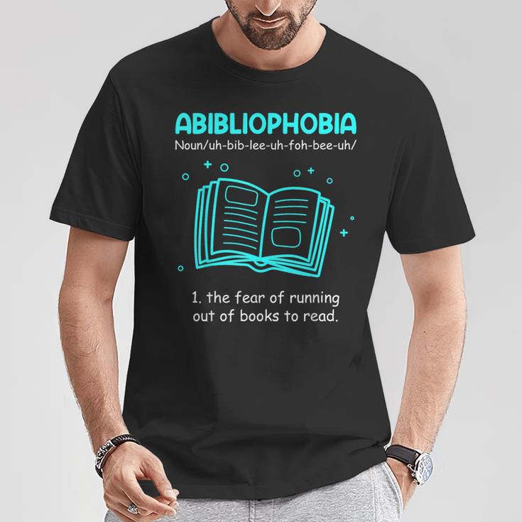 Abibliophobia Abibliophobie Definition Books T-Shirt Unique Gifts Abibliophobia Abibliophobie Definition Books T-Shirt Unique Gifts