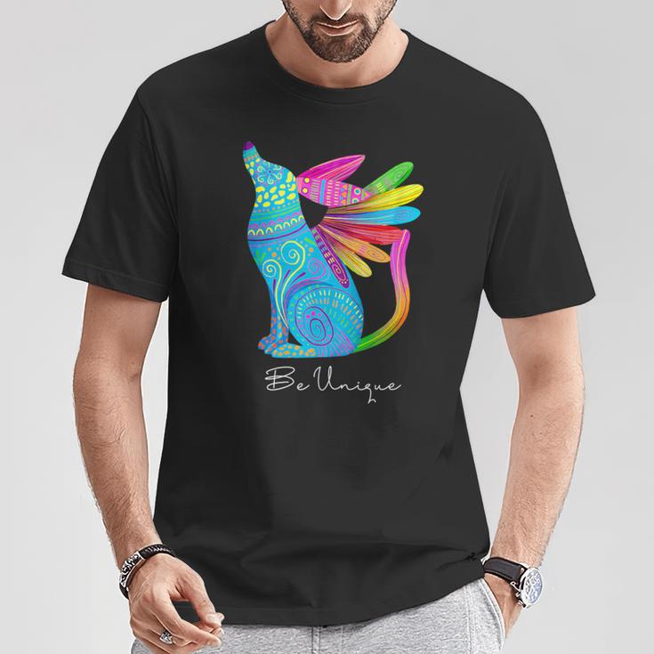 Alebrije Mexicano Perro -E Único Y Diferente México Frase Camiseta unisex Regalos divertidos