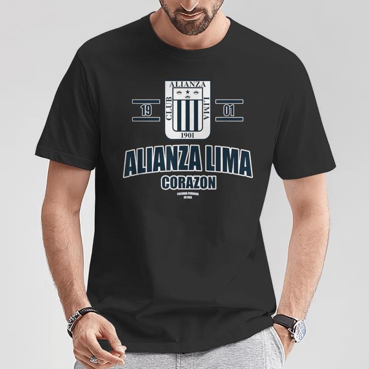 Alianza Lima Peru メンズ レディース サッカー ペルーエスクード Tシャツ 面白い贈り物