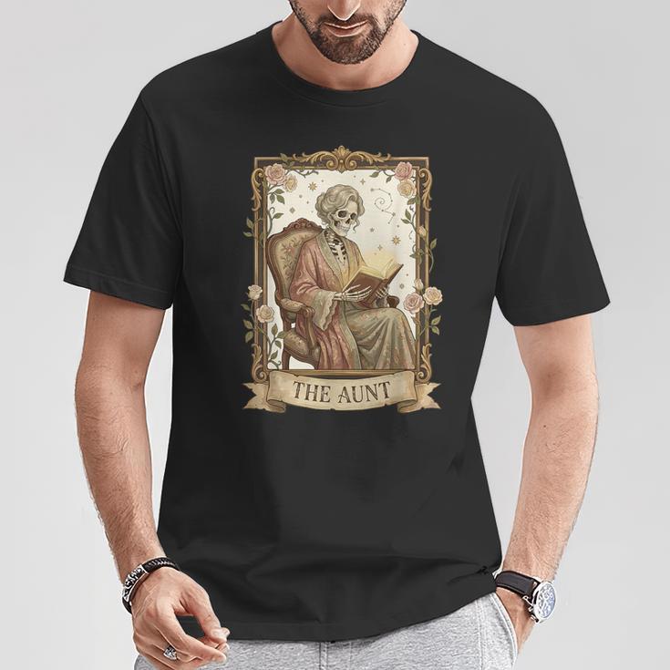 The Aunt Tarot Card Women Skeleton Aunty Book Lover T-Shirt Unique Gifts