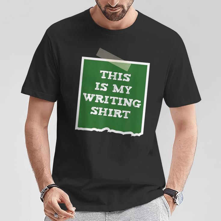 Author This Is My Writing Tee Novelist Story Book Writer T-Shirt Unique Gifts