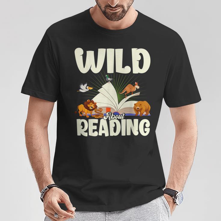 Avid Readers Bookworms Book Lovers Wild About Reading Lovers T-Shirt Unique Gifts
