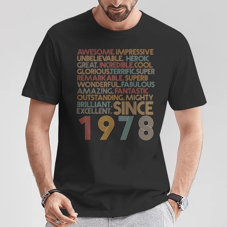 Awesomeince 1978 46Th Birthday Born In 1978 46 Years Old Tシャツ 面白い贈り物