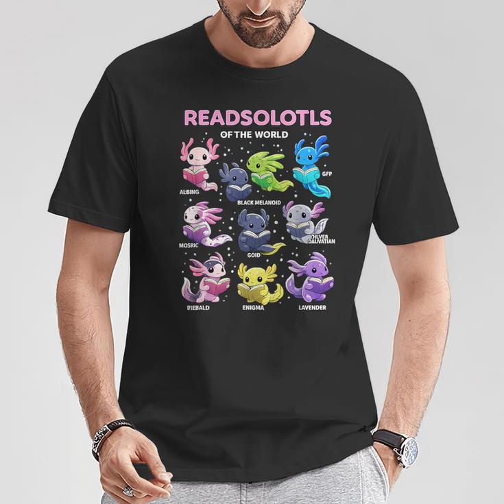 Axolotl Kawaii Readsolotl Of The World Axolotls Read Book T-Shirt Unique Gifts Axolotl Kawaii Readsolotl Of The World Axolotls Read Book T-Shirt Unique Gifts