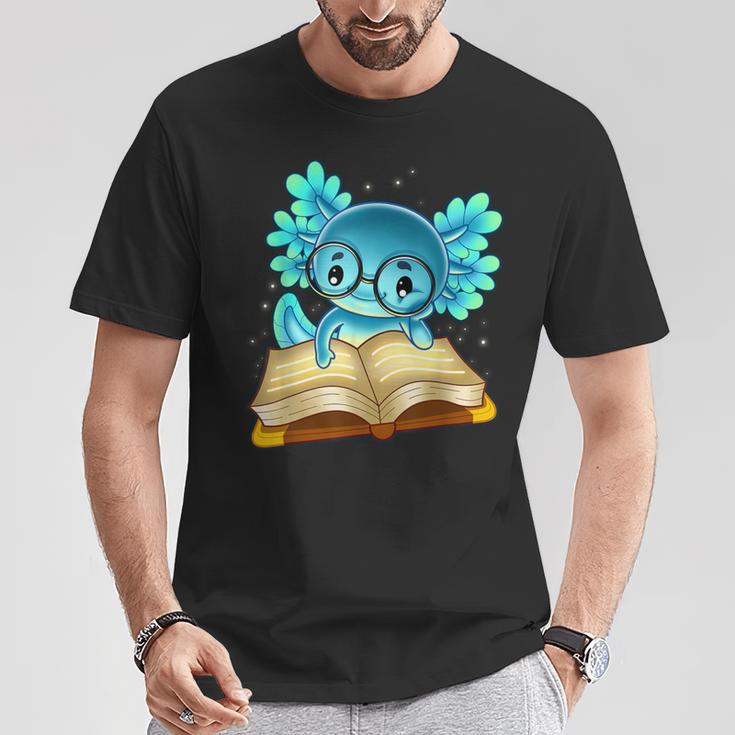 Axolotl Read Book Ambystoma Mexicanum Mexican Walking Fish T-Shirt Unique Gifts