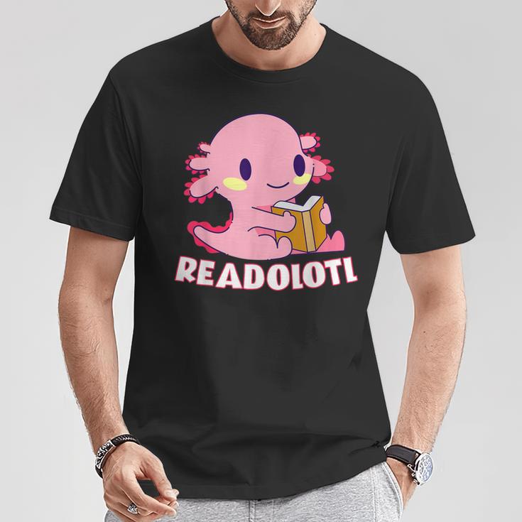 Axolotl Read Book Readolotl Ambystoma Mexicanum Walking Fish T-Shirt Unique Gifts