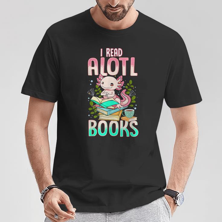 Axolotl Shirts For Girls Book Lover Cute I Read Alotl Books T-Shirt Unique Gifts