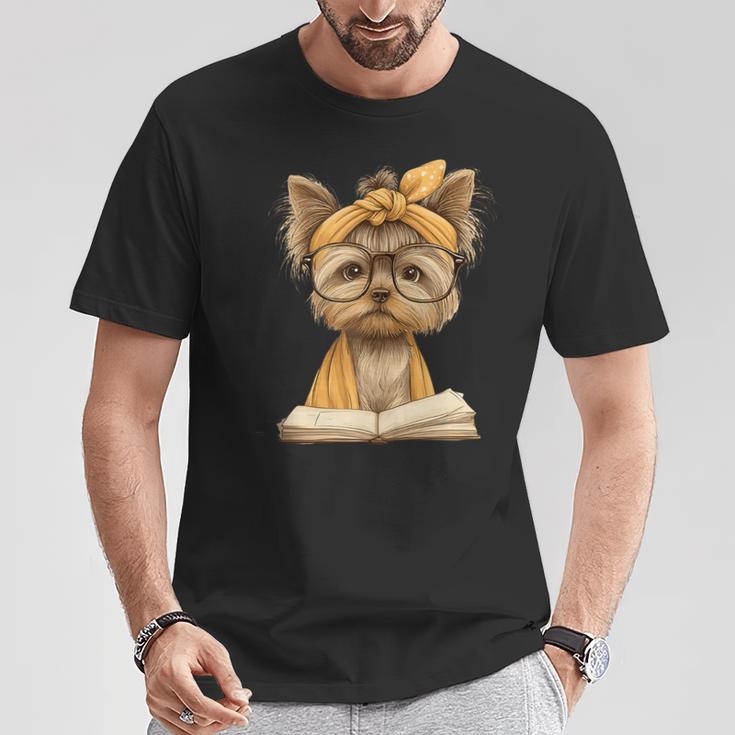 Baby Tiger Open Book Reading Graphic Portrait Round Glasses T-Shirt Unique Gifts