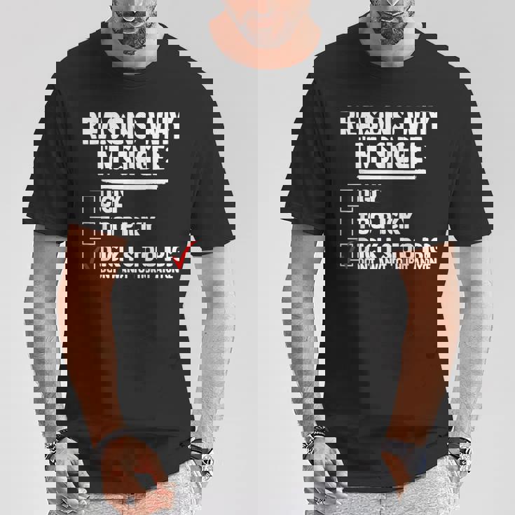 Bachelor メンズ シャツ Rasons Why I'mingle Big Dick Fun Tシャツ 面白い贈り物