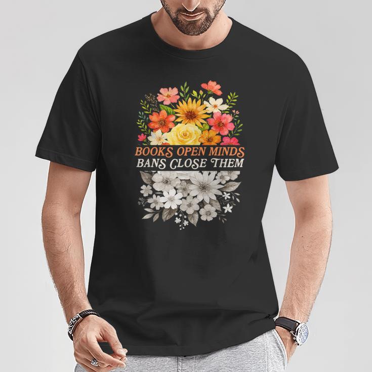 Banned Book Reading Lover Books Open Minds Bans Close Them T-Shirt Unique Gifts