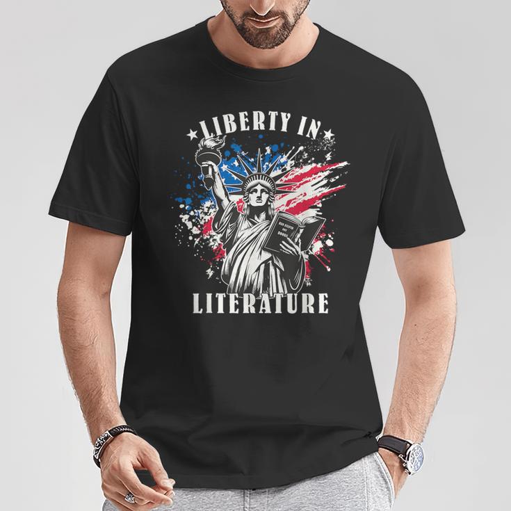 Banned Books Liberty In Literature Book Lover T-Shirt Unique Gifts