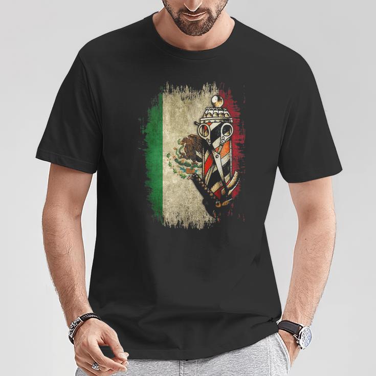 Barber Pole メキシコ国旗 ベスト バーバー シャツ メンズ Tシャツ 面白い贈り物