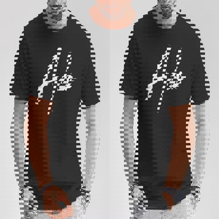 Beautiful Handwritten Font Ado Calligraphy Tシャツ 面白い贈り物