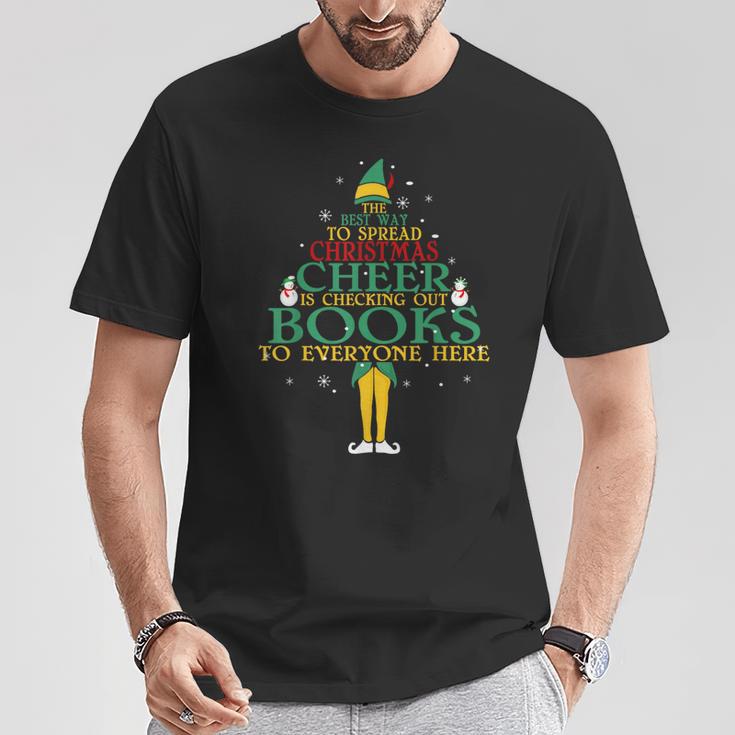 The Best Way To Spread Christmas Cheer Is Checking Out Books T-Shirt Unique Gifts