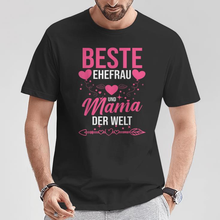 Beste Ehefrau Und Mama Der Welt T-Shirt Lustige Geschenke