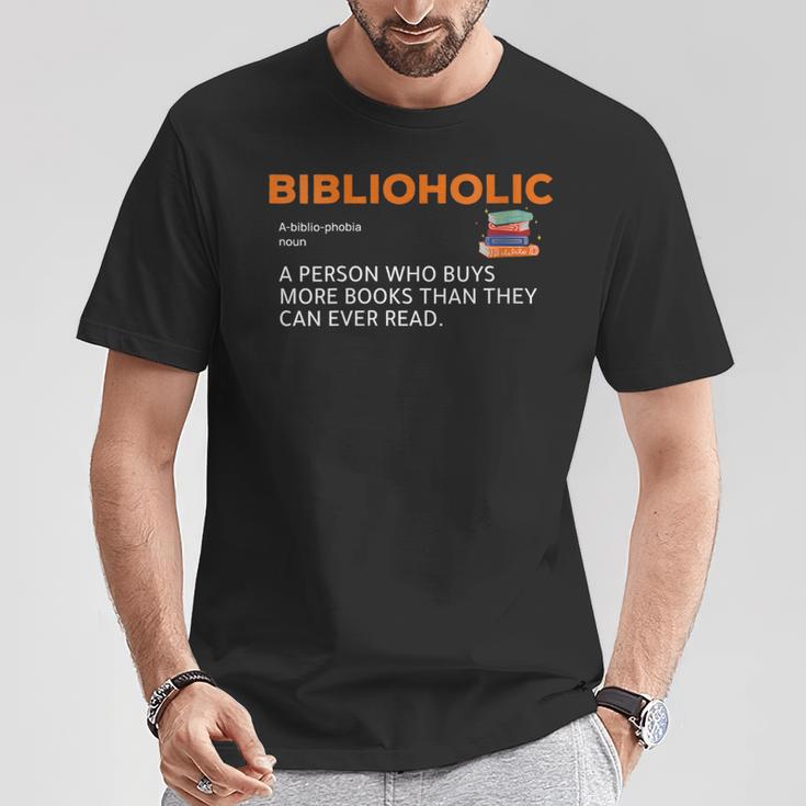 Biblioholic Definition Reading Nerd Book Lovers Geek T-Shirt Unique Gifts