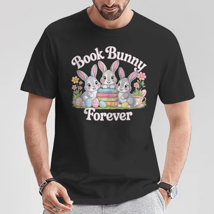 Book Bunny Forever Easter Reading Librarian Bookworm T-Shirt Unique Gifts