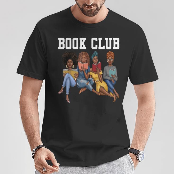 Book Club African American Bookworm Women Girl Reading T-Shirt Unique Gifts