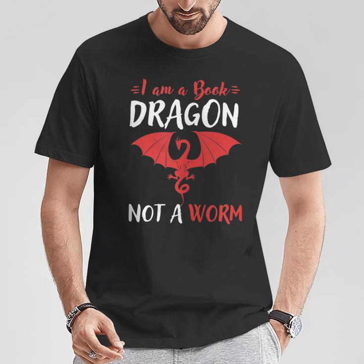 I Am A Book Dragon Not A Worm T-Shirt Unique Gifts