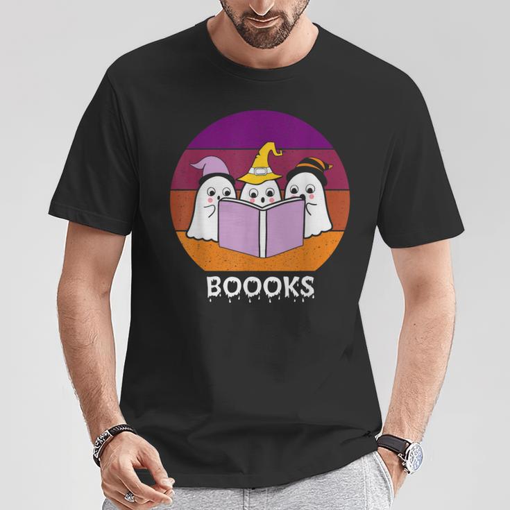 Book Ghost Reading Halloween Teacher For Men Women T-Shirt Unique Gifts