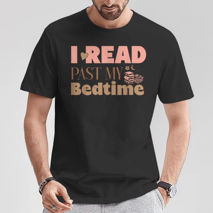 Book Lover I Read Past My Bedtime Bookworm Reader Librarian T-Shirt Unique Gifts