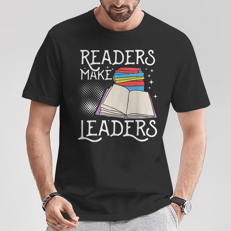 Book Lovers Librarians Avid Readers Make Leaders Bookworms T-Shirt Unique Gifts