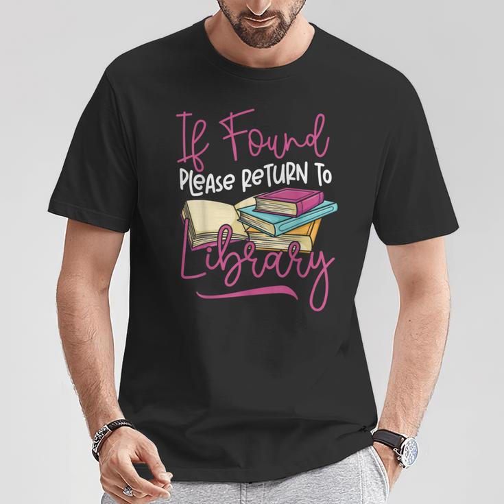 Book Reading If Found Please Return To Library T-Shirt Unique Gifts