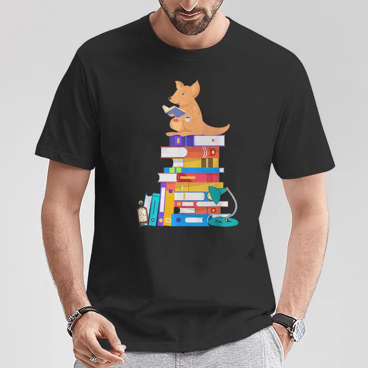 Book Reading Kangaroo Tea Coffee Kawaii Bookworm T-Shirt Unique Gifts