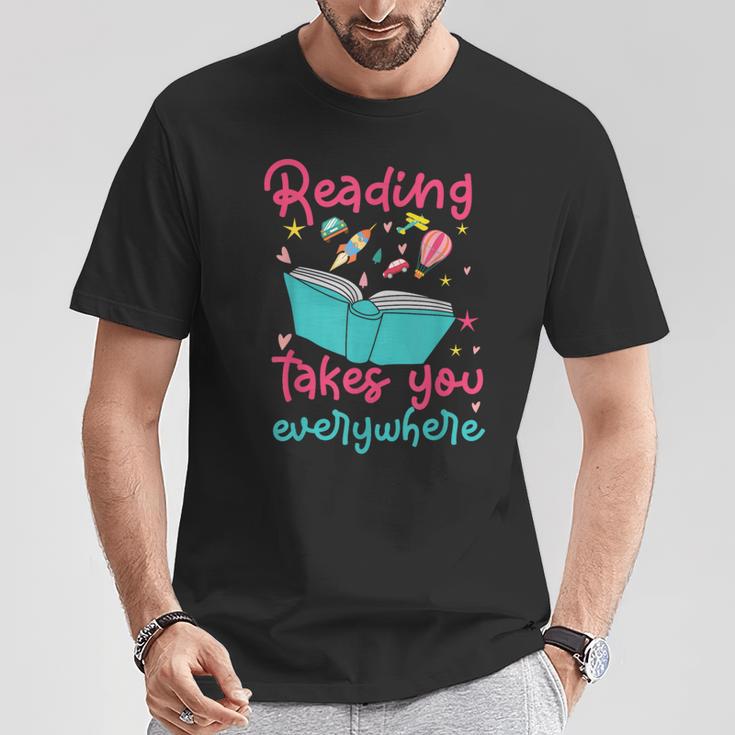 Book Reading Reading Takes You Everywhere T-Shirt Unique Gifts Book Reading Reading Takes You Everywhere T-Shirt Unique Gifts